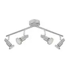Ledvance LED Kohdevalaisin GU10 Aluminium 4x 3W - 827 Erittäin Lämmin Valkoinen 