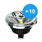 Monipakkaus 10x Noxion Lucent LED Kohdevalaisin GU10 AR111 12W 600lm 40D - 930 Lämmin Valkoinen | Paras Värintoisto - Himmennettävä - Korvaa 50W